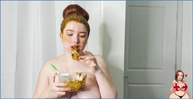 GingerCris ja hänen likainen meikkirutiininsa täynnä paskasotkua - kakkavideo